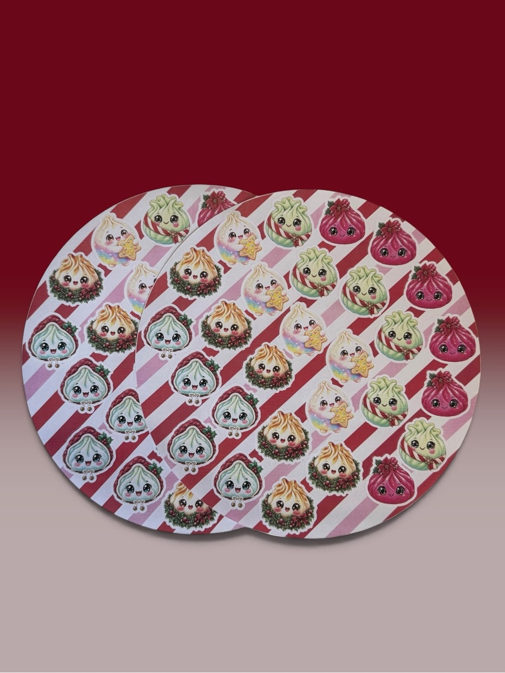 56 Christmas Holiday Dumpling Kawaii Stickers